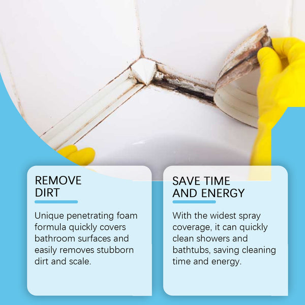 Bathroom Decontamination Cleaning Spray, Clean Bathroom Glass Door Bathtub Decontamination Water Stain Cleaner