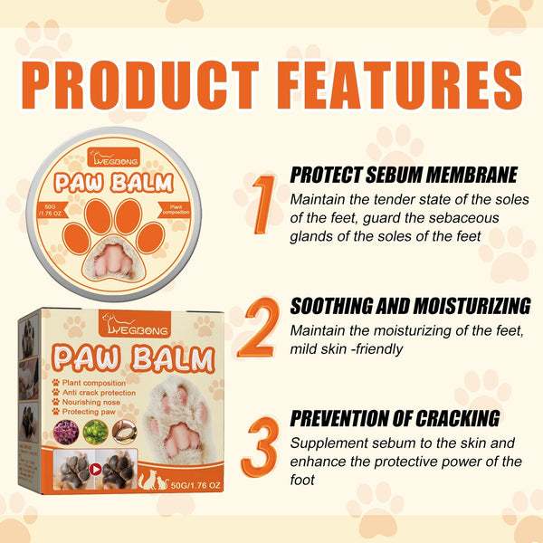 Pet Moisturizing Claw Balm for Cats and Dogs Deeply Moisturizing Foot Pad Care Cream