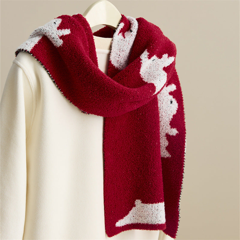 New Year Rabbit Blanket Sofa Blanket Scarf
