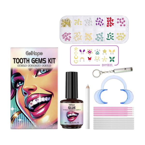 Diy Fashion Teeth Set Dental Beauty Decorative Diamond Combination Diy Shine Smile Style