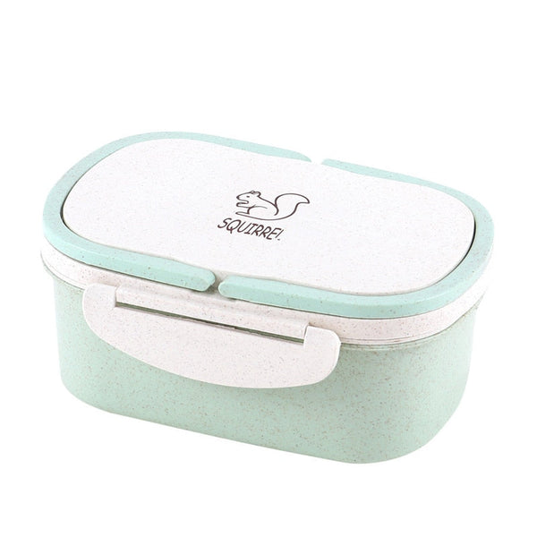 Portable Healthy Material Lunch Box 2 Layer Wheat Straw Bento Boxes Microwave Dinnerware Food Storage Container Foodbox Kitchen