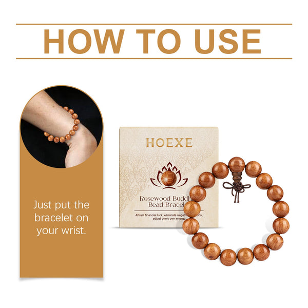 Rosewood Buddha Bead Bracelet Daily Simple Fashion Design Bracelet Personality All-In-One Beaded Bracelet