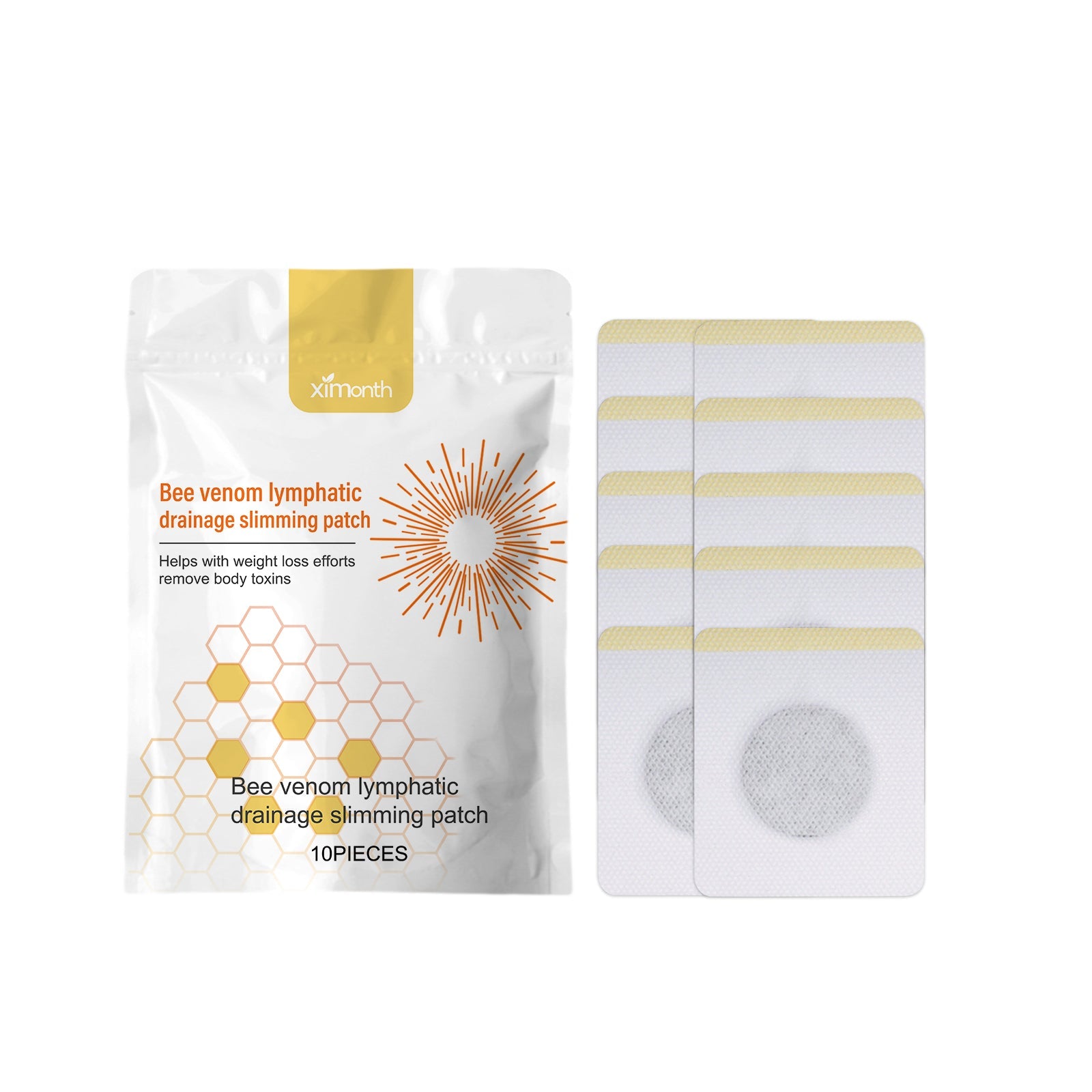 Bee Venom Lymphoid Body Shaping Patch, Firming Flab Fat Belly Arms Bye Meat Body Lymph Care Patch