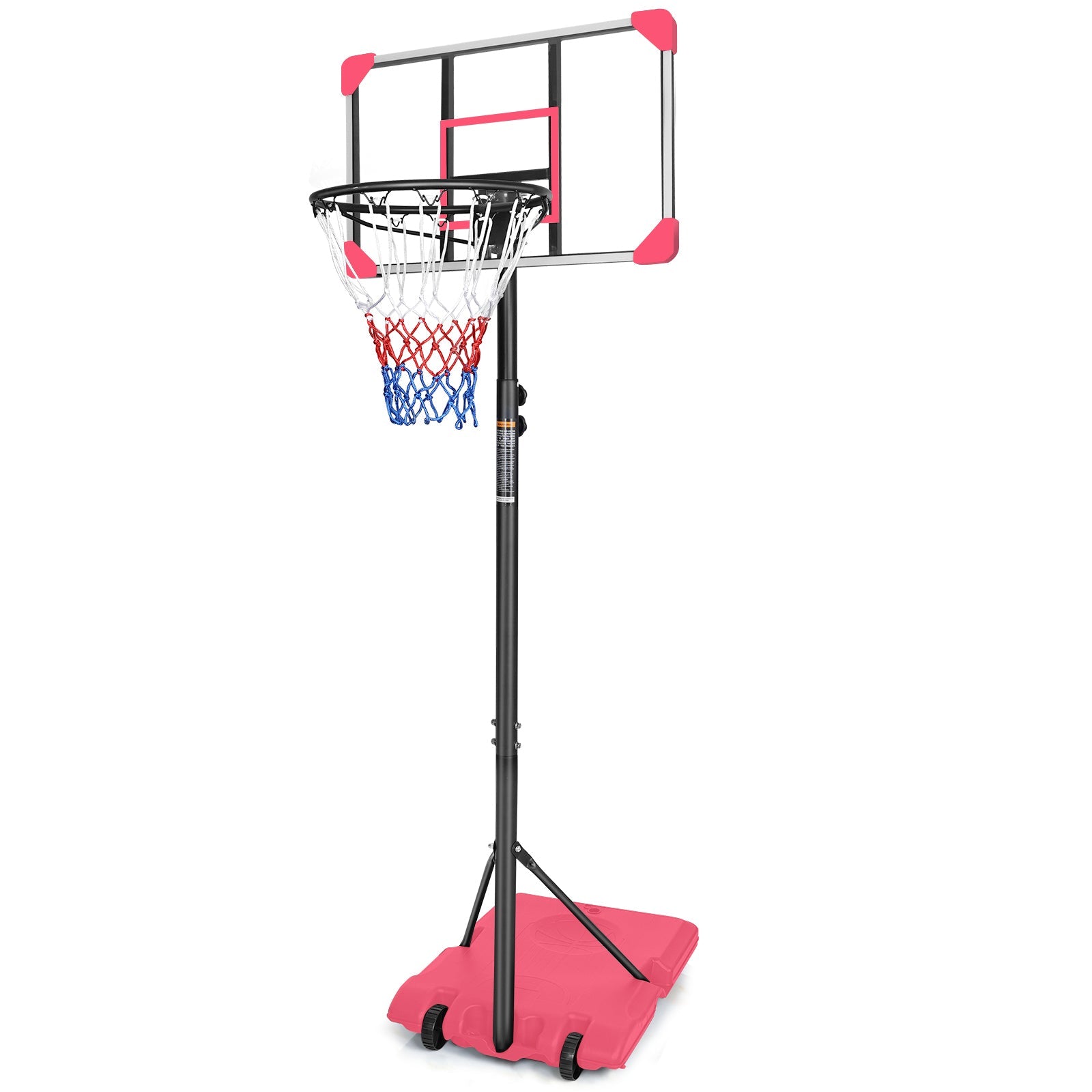 Portable Basketball Goal System with Stable Base and Wheels use for Indoor Outdoor teenagers youth
