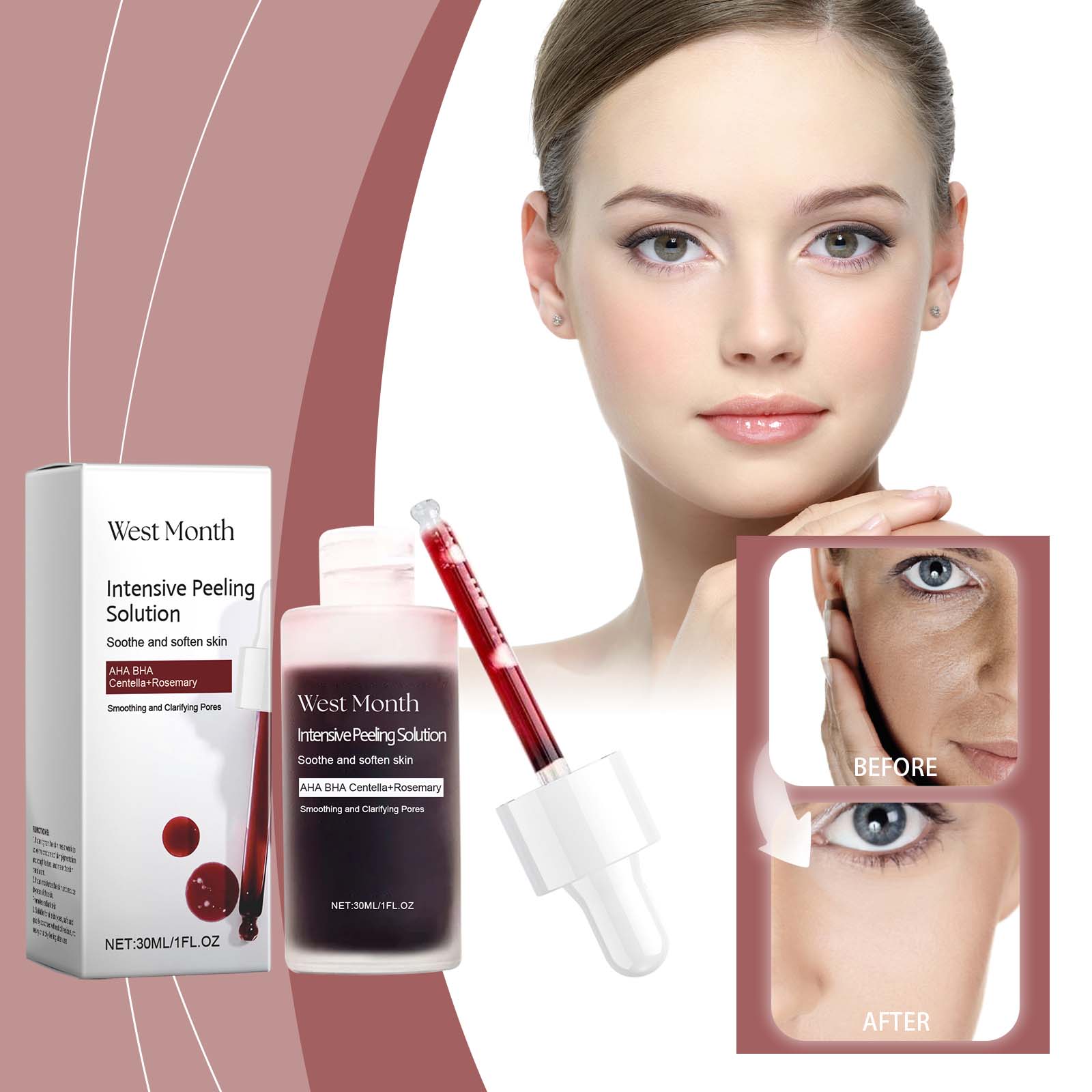 Exfoliating And Brightening Serum, Moisturizing, Cleansing, Hydrating And Brightening Facial