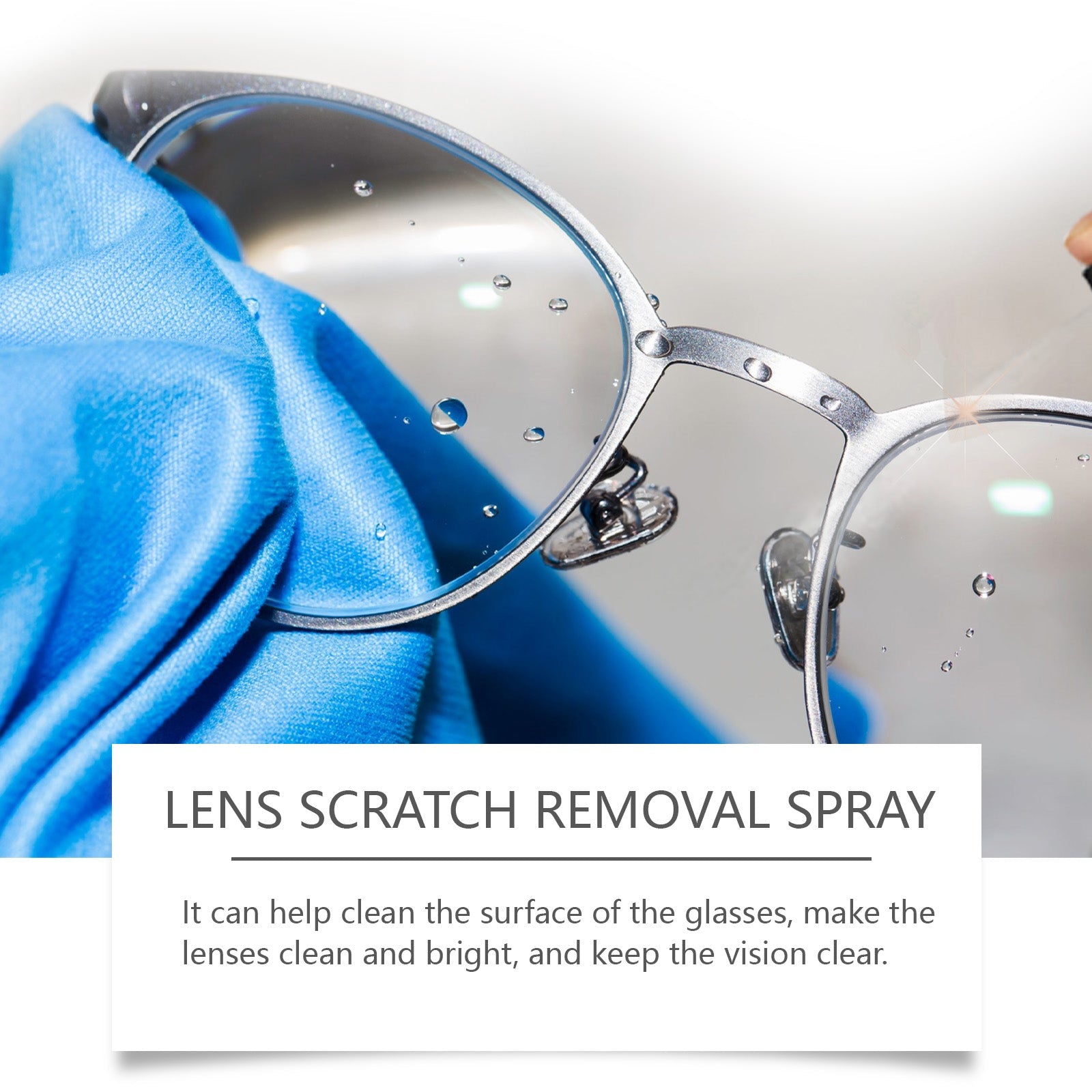 Lens Scratch Remover, Repair Scuff Scratches Refurbished Eye Lens Glass Blur Curing Agent