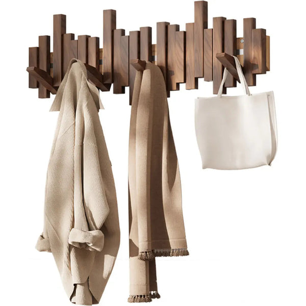 Coat Racks Wall Hanging Wall Entry Door Porch Hanging Scarf Coat Rack Perforated Solid Wood Creative Piano Keys Clothes Hook