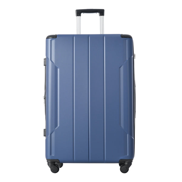 Hardshell Luggage Sets 3 Pcs Spinner Suitcase with TSA Lock Lightweight 20''24''28'' Blue + ABS