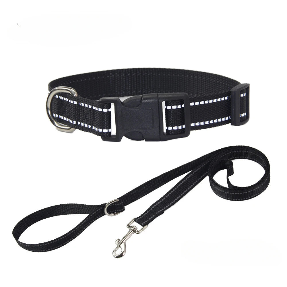 Nylon Dog Collar and Leash Set Pet Collars Leash for Small Medium Large Dogs Dog Accessories for Small Dogs