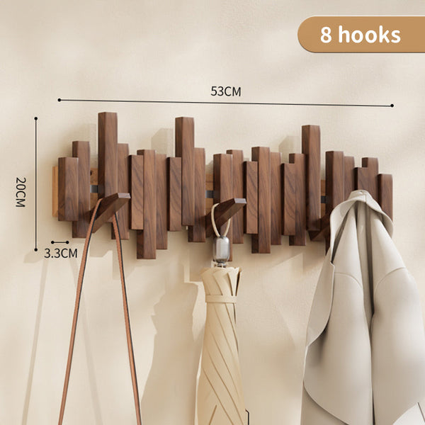 Coat Racks Wall Hanging Wall Entry Door Porch Hanging Scarf Coat Rack Perforated Solid Wood Creative Piano Keys Clothes Hook