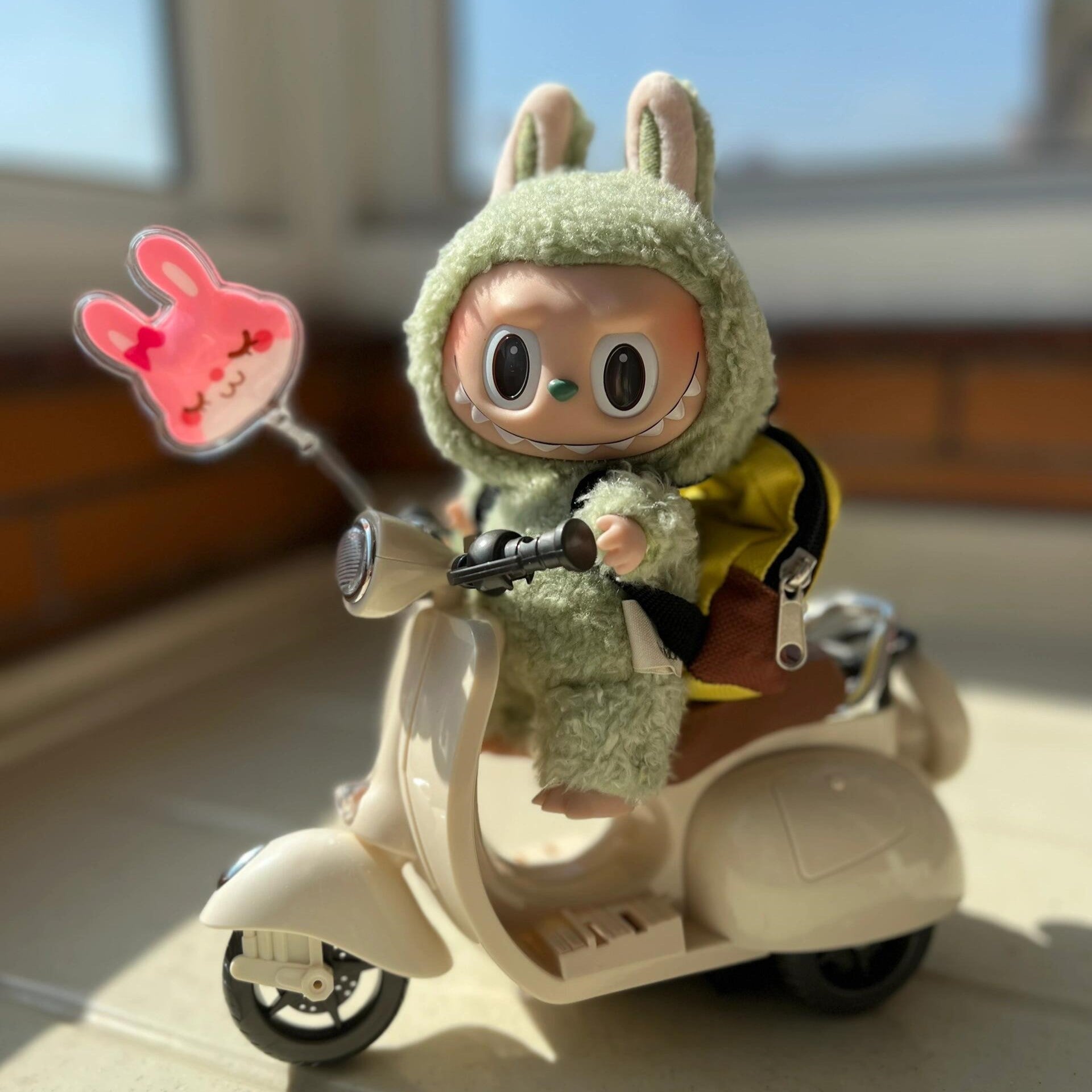 LABUBU Rubble Vinyl Doll Keychain Blind Box Pendant Baby Clothes Accessories Motorcycle Mobile