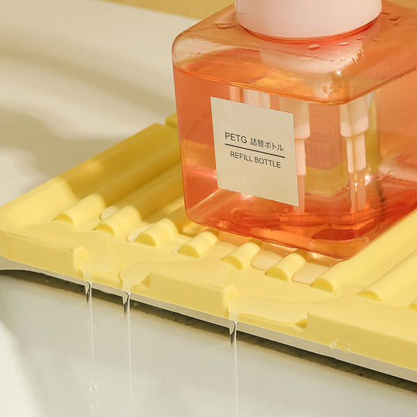 Heighten slope drain mat faucet sink splash mat drain mat pool non slip soap mat splash mat