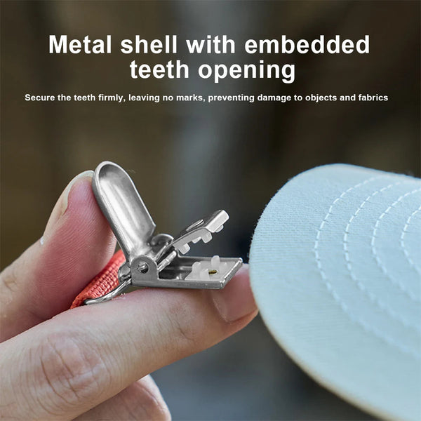 Outdoor travel straw hat clip multifunctional glove clip towel clip triangular ribbon buckle mountain buckle