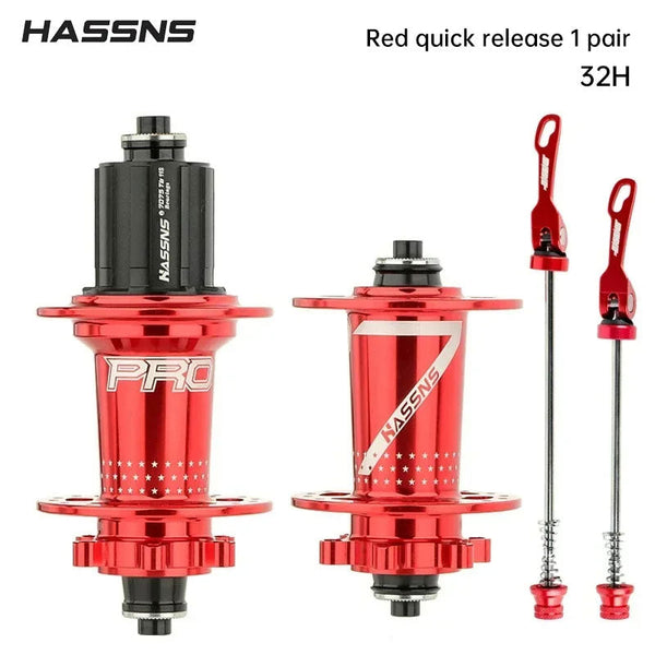 HASSNS PRO7 MTB Hub 32 Holes Bearing Bike Freehub Rear Hub Quick Release 32H Four Palin 7 8 9 10 11 12 Speed 6 Pawl Hubs