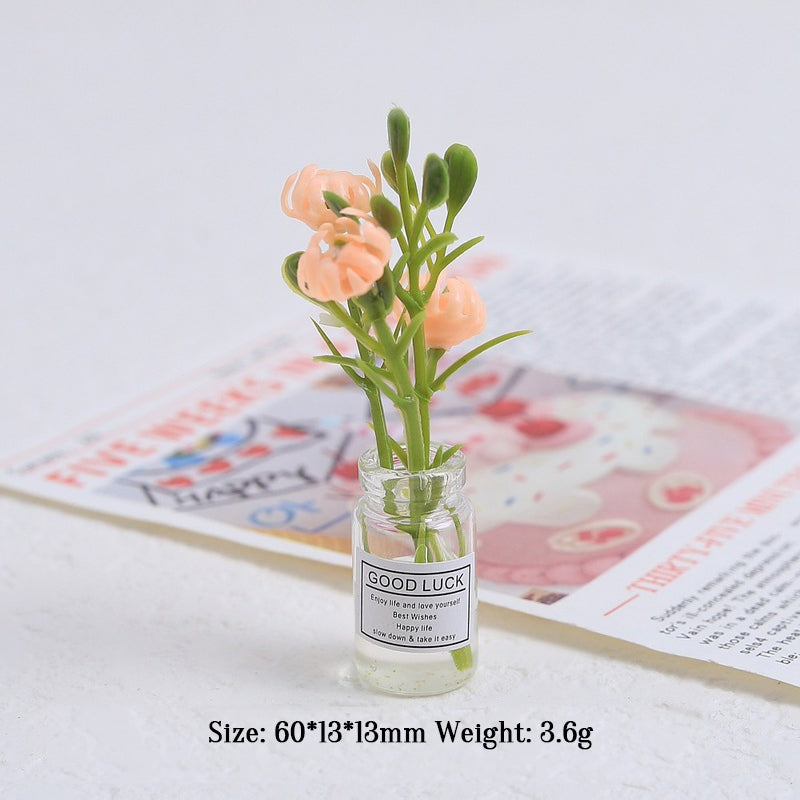 Multicolor three-dimensional luminous vase, creative handmade DIY cream glue accessories, resin small parts