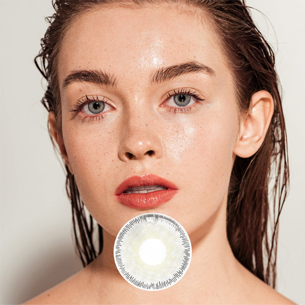 1Pair FDA Certificate Eyes Beautiful Pupil Colorful Girl Cosplay Contact Lenses  CLEAN GRAY