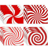 Christmas placemat red candy striped printed table mat holiday table decoration insulated mat coaster