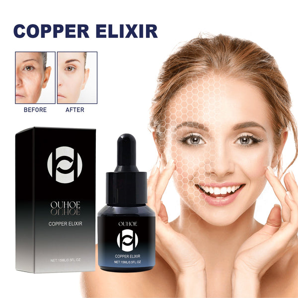Copper Elixir, Repair Facial Skin Fade Wrinkles Deep Moisturizing Delicate Firming Anti-Aging