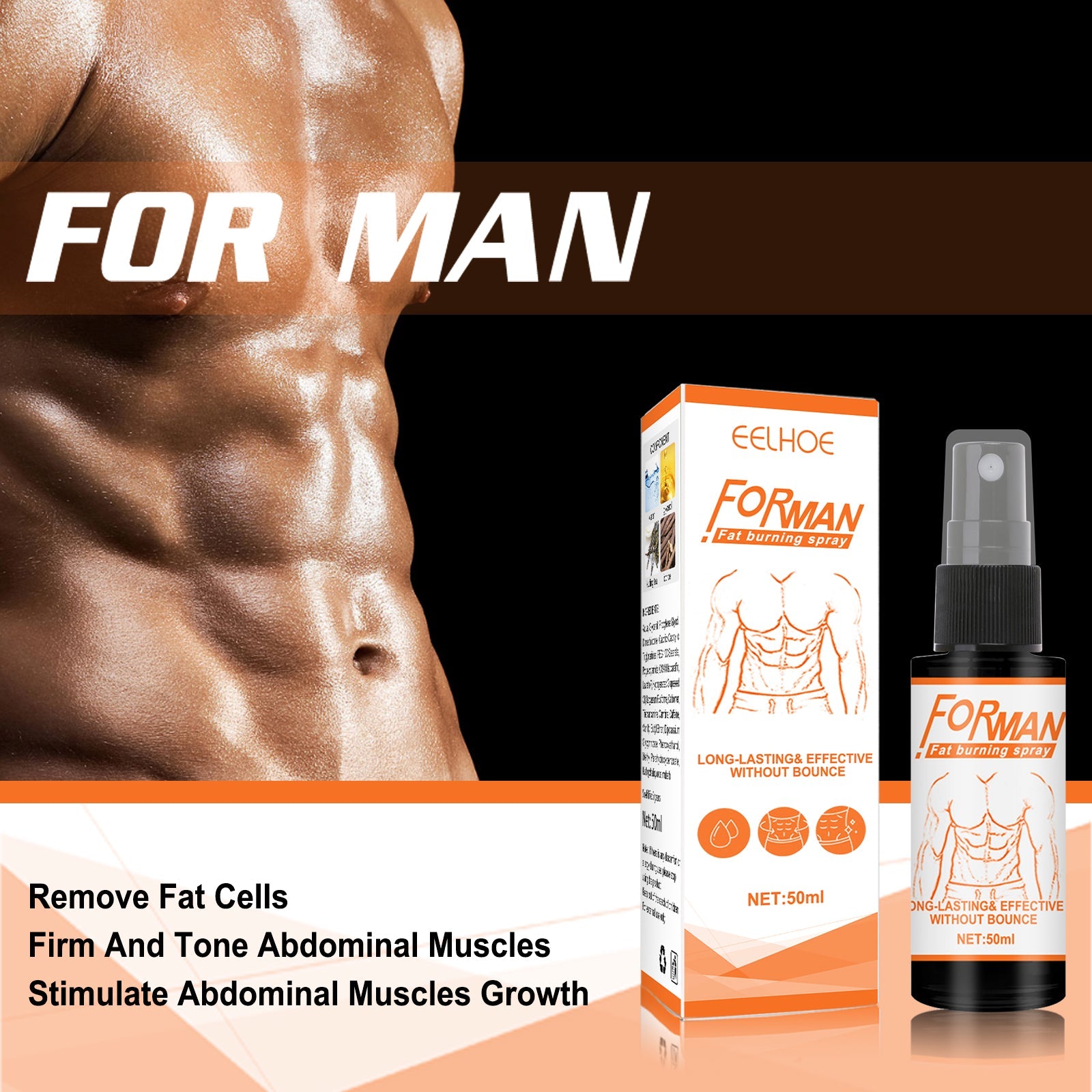 Men's Abs Spray Vest Line Body Sculpting Cream Exercises Chest To Increase Muscle Body Care