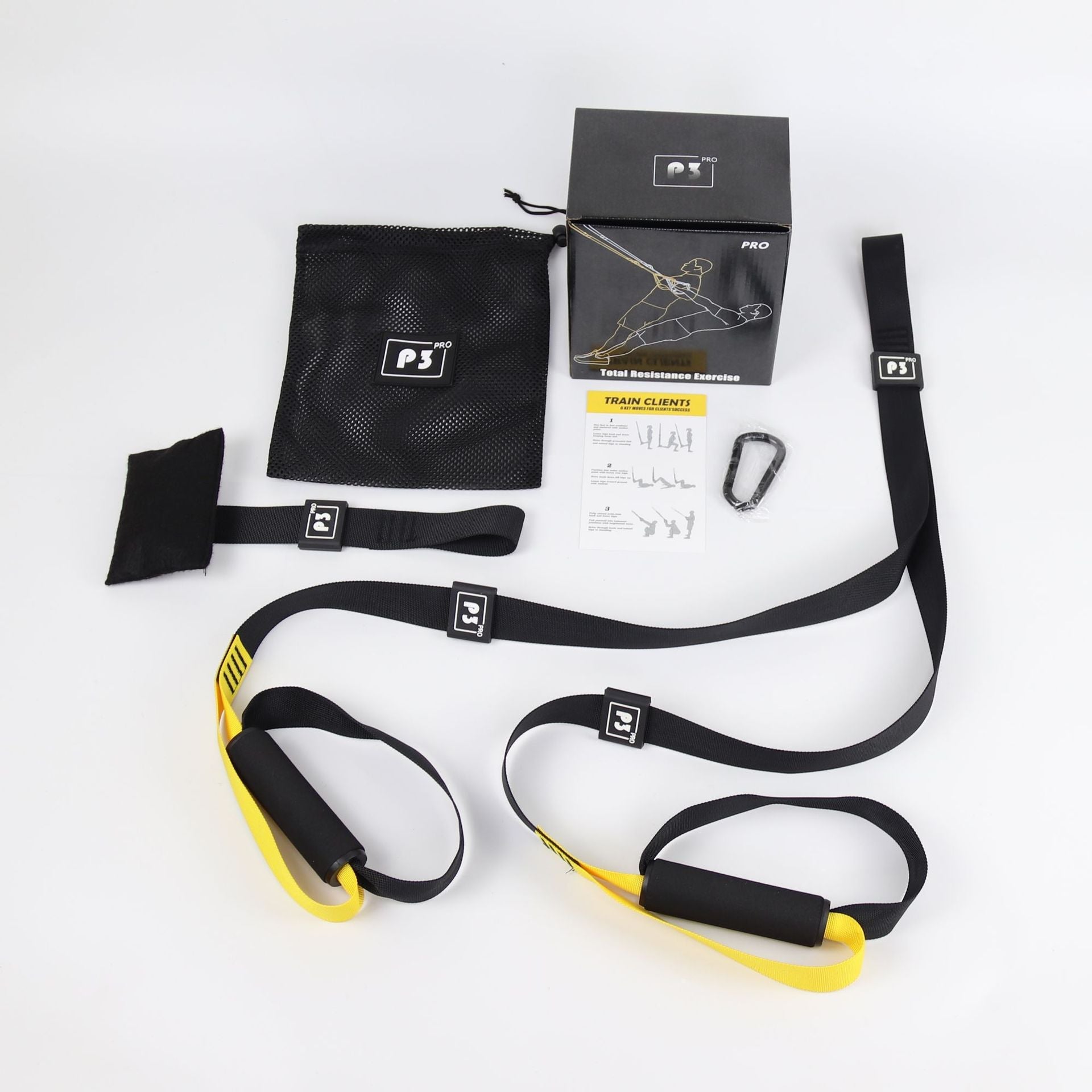 Suspension Training Strap - Adjustable, Wall Mount, Professional (TRX-style)