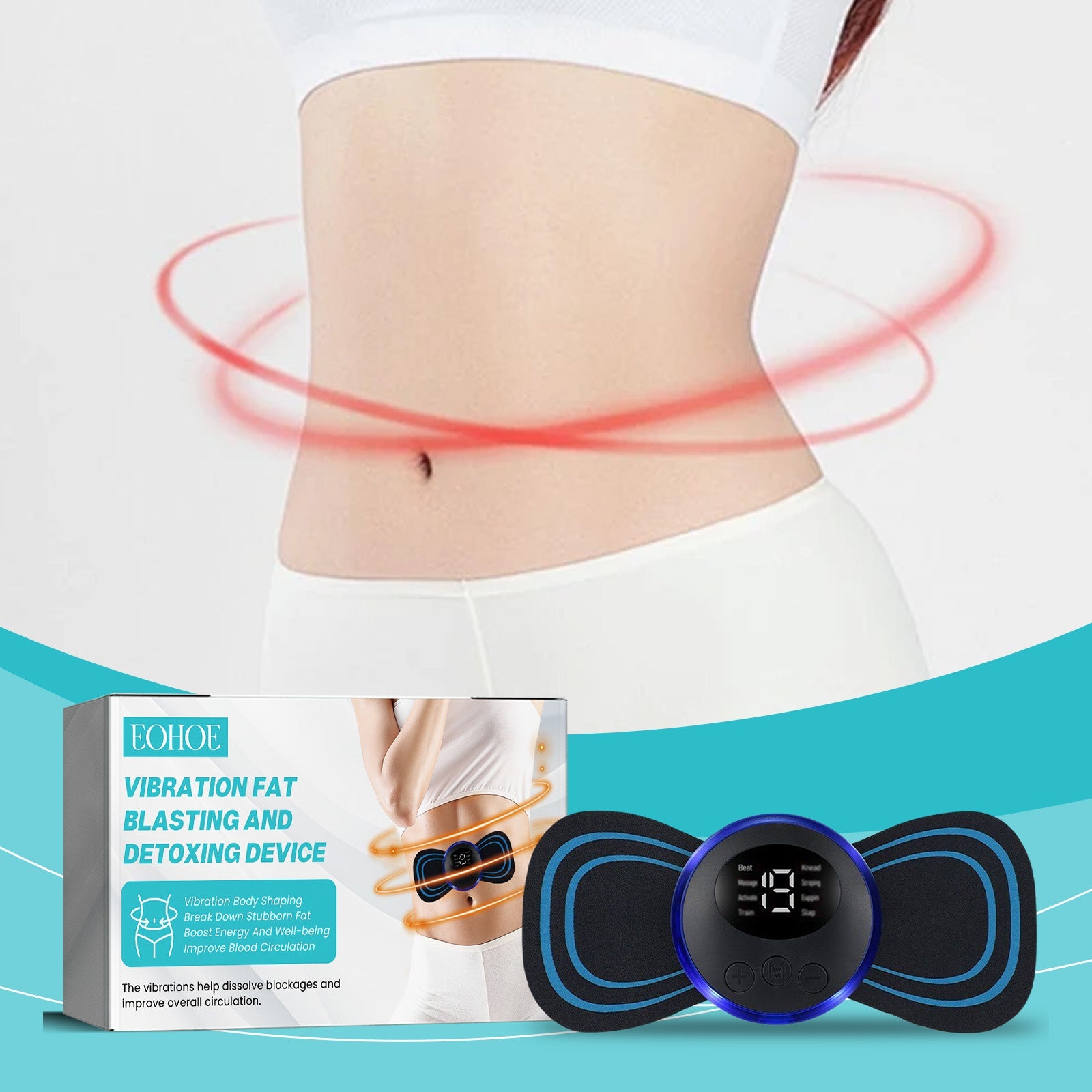 Convenient Vibrating Body Instrument, Body Fit Comfort Massage Pad Shows Off The Body Lightweight Massager