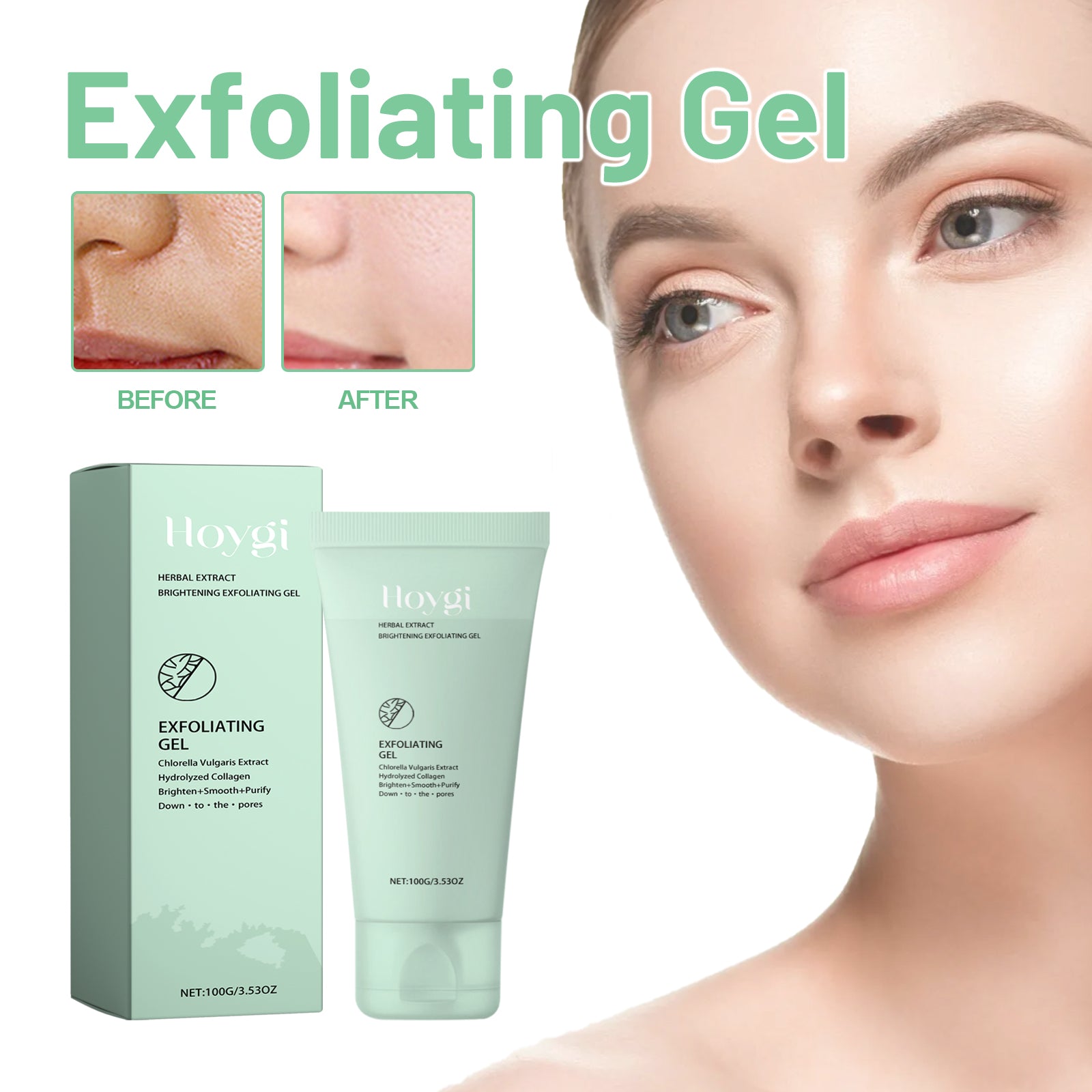 Exfoliating Gel, Mildly Clean Silent Black Mouth Contractive Pore Chamfer Bright Skin Gel