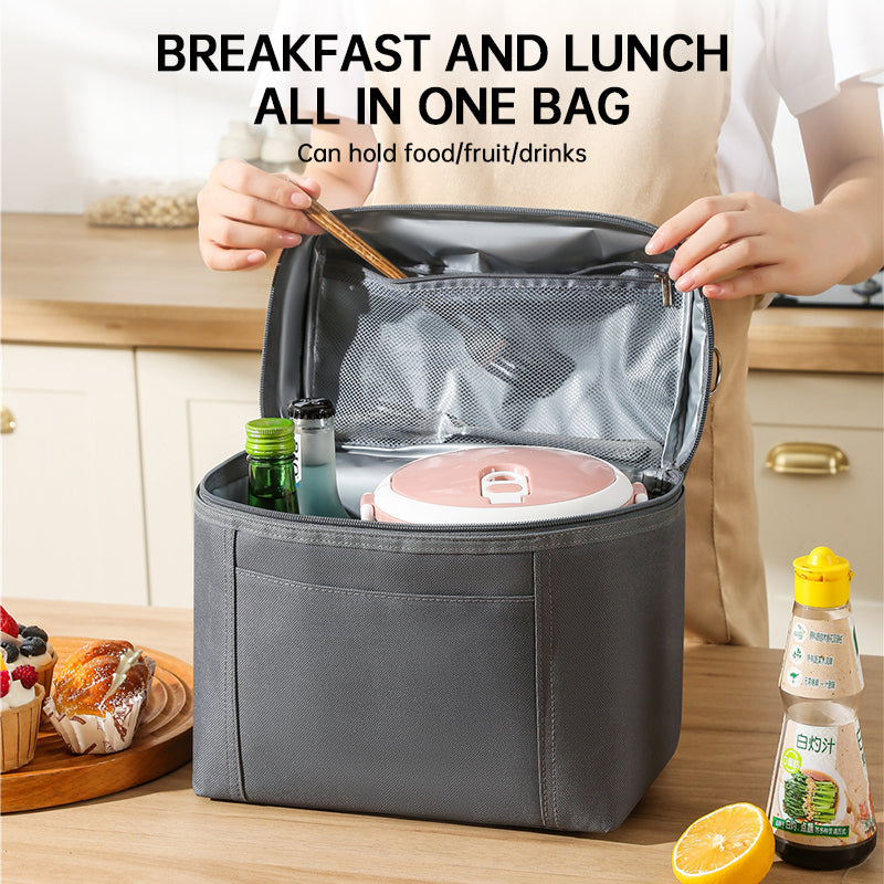 Women's lunch bag. Light, insulated, leak - proof, waterproof. Adjustable strap, reusable, for work, picnic, travel.