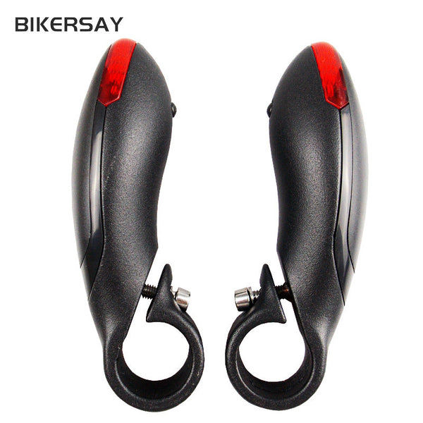 Mountain Bike Steering Handlebar Light LED With Light Auxiliary Handlebar Horn Handle Cover Safety Warning Bicycle Equipment Accessories