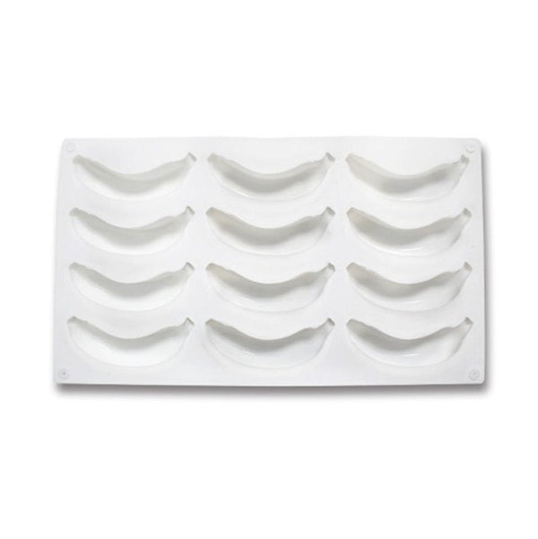 Silicone Mousse Cake Mold for French Desserts and Chocolate Filling - 12-Cavity Banana Shape