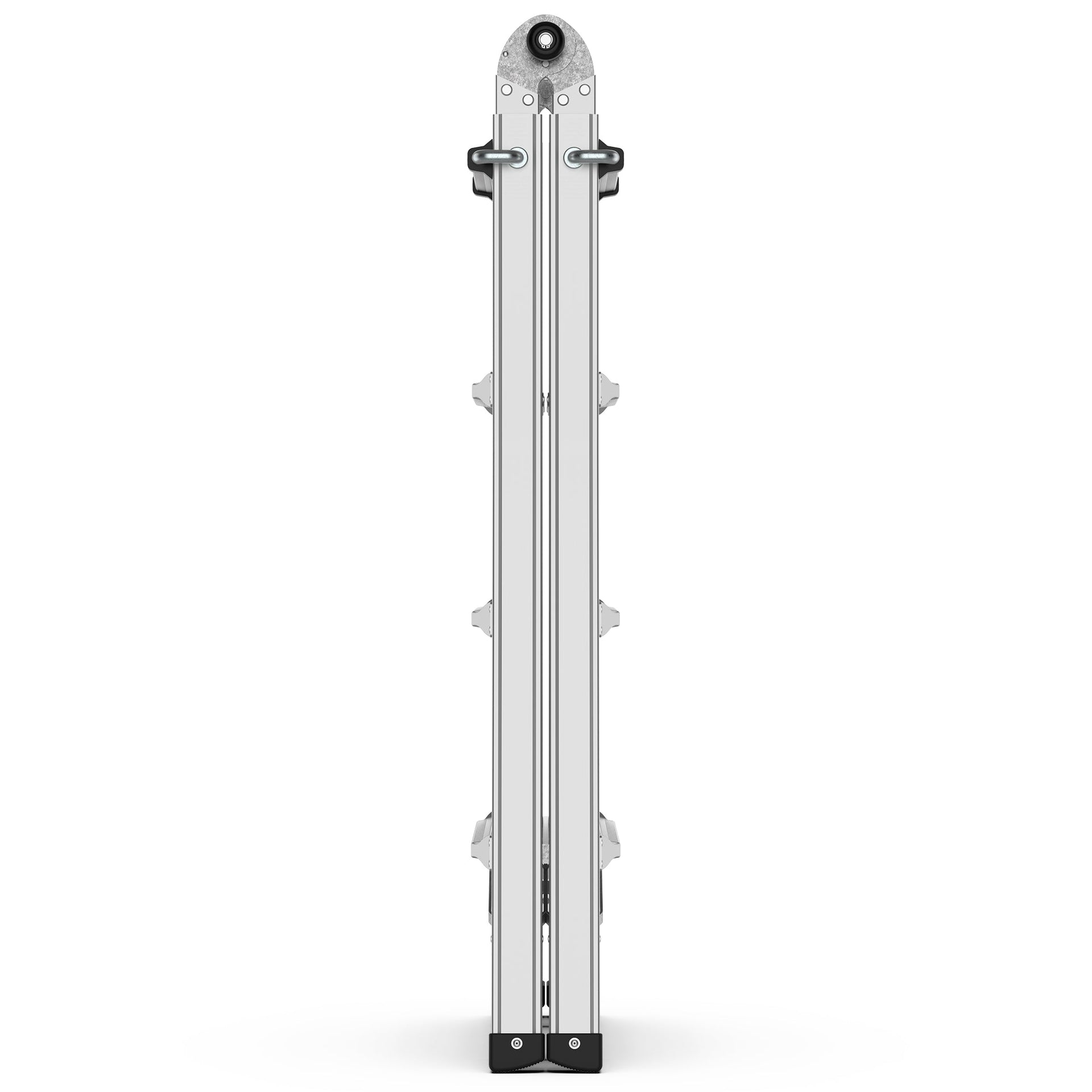 17ft Multi-Position Foldable Aluminum Ladder, A-Frame and Straight Ladder, ANSI 250lbs