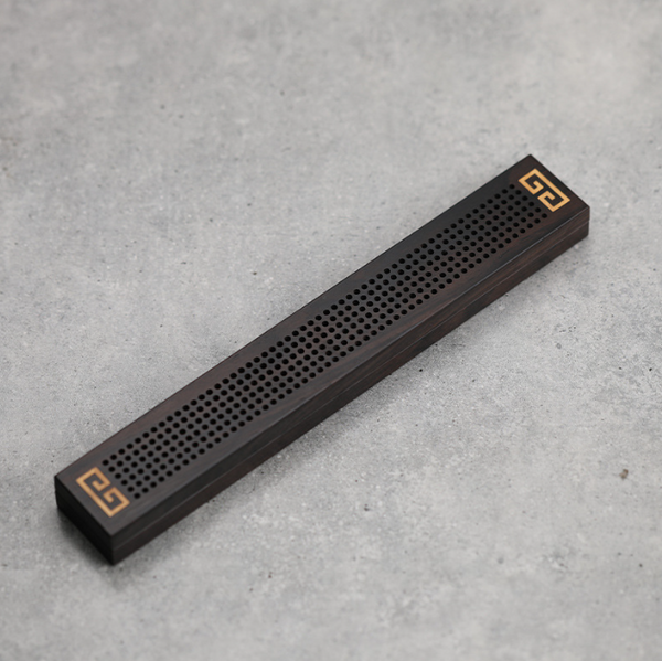 Wooden thread incense box, black sandalwood inlaid with boxwood, sleeping incense burner, incense burner, household indoor agarw
