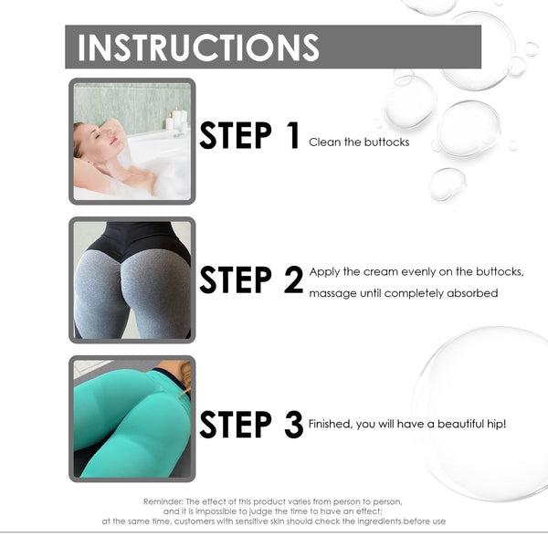 Hip Lift Cream, Firming Moisturizing Massage Slimming Hips Treatment Cream