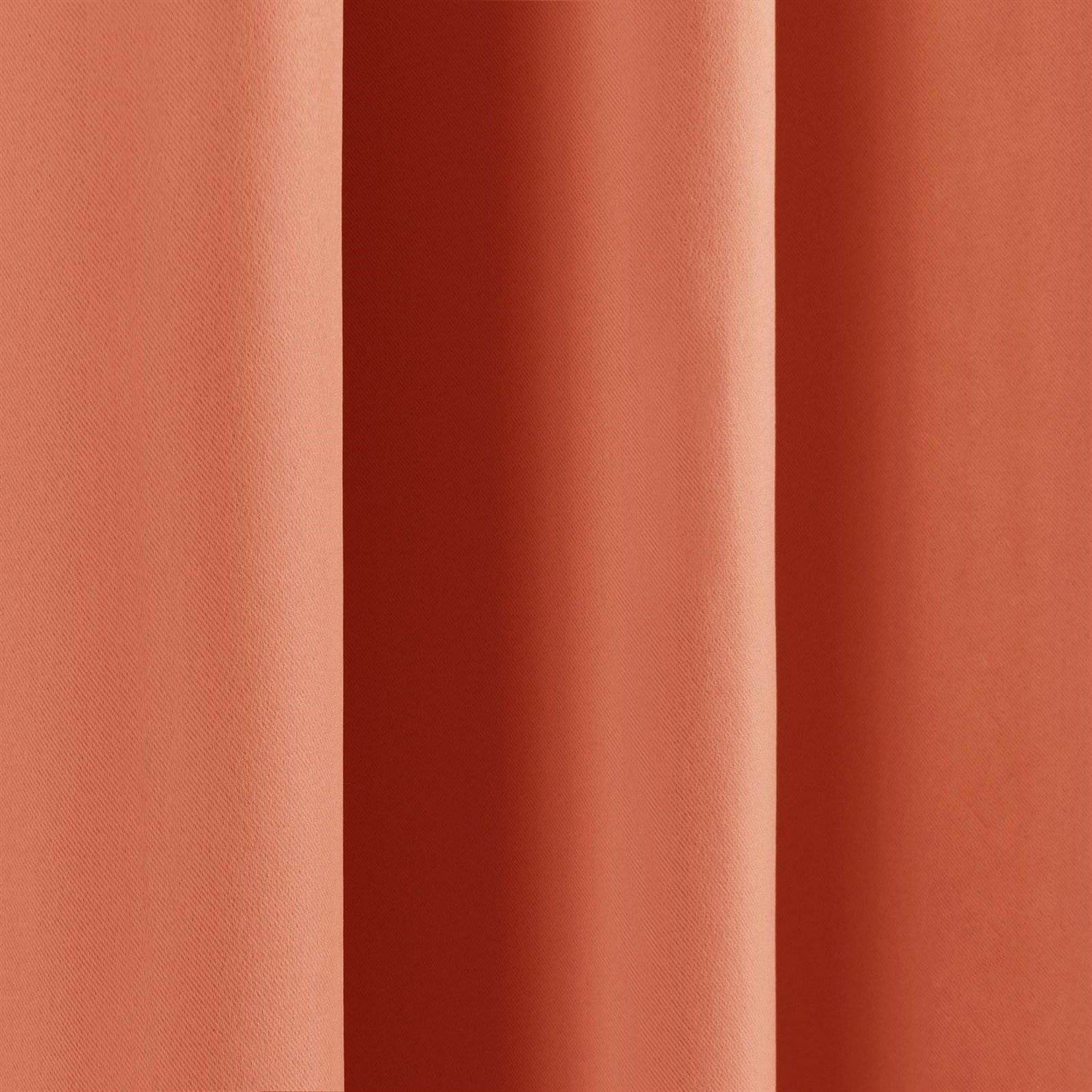 52 x 84 inch Solid Orange Apricot Thermal Blackout Curtain Panels - Set of 2