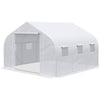 Greenhouse w/ White PE Cover and Heavy Duty Steel Frame 11.5' x 10' x 6.5'