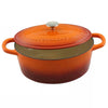 Orange Red Sunbust 7-Quart Enameled Cast Iron Dutch Oven with Lid