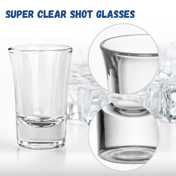 1.5 Oz Shot Glasses Set Of 8 With Heavy Base Shot Glass Set - Clear