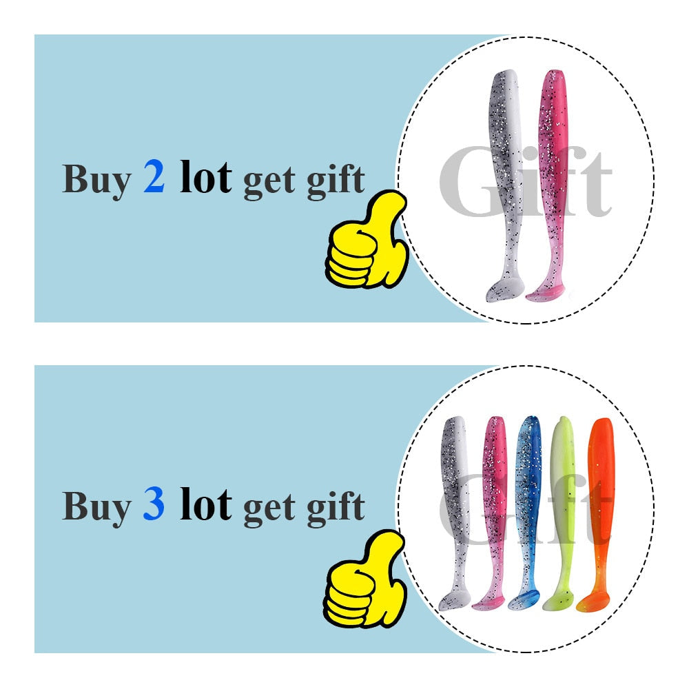 QXO 10pcs/Lot Soft Lures Silicone Bait 7cm 2g Goods For Fishing Sea Fishing Pva Swimbait Wobblers Artificial Tackle