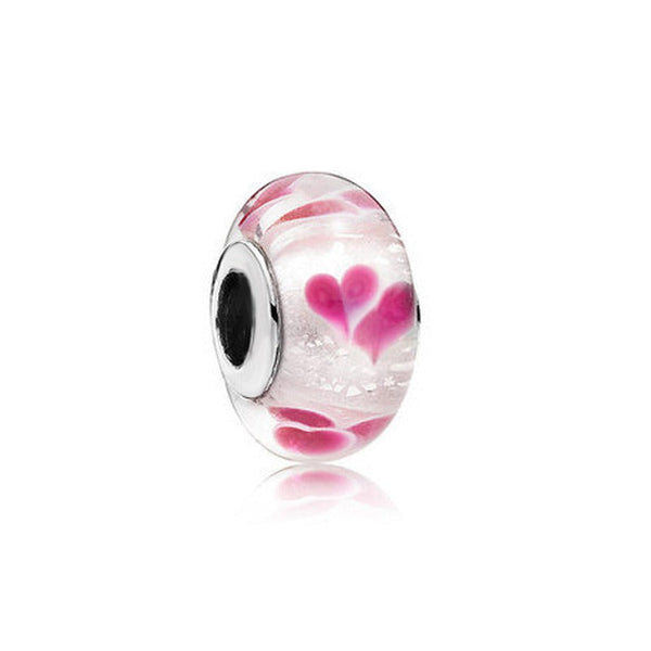 Platinum Di Love Rainbow Glass Beads Hanging Beads DIY Accessories Beads