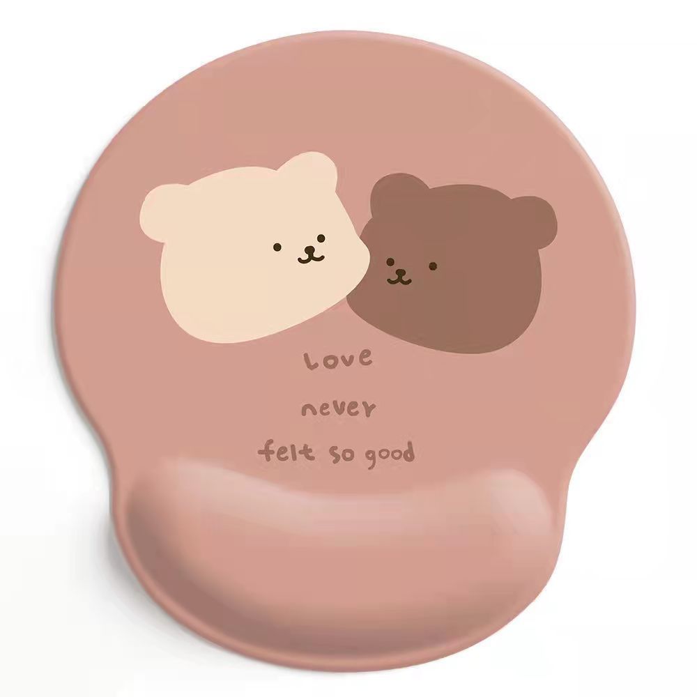 Bear mouse pad wrist mouse pad girls soft pad cute wrist pad 3d silicone wrist pad hand rest
