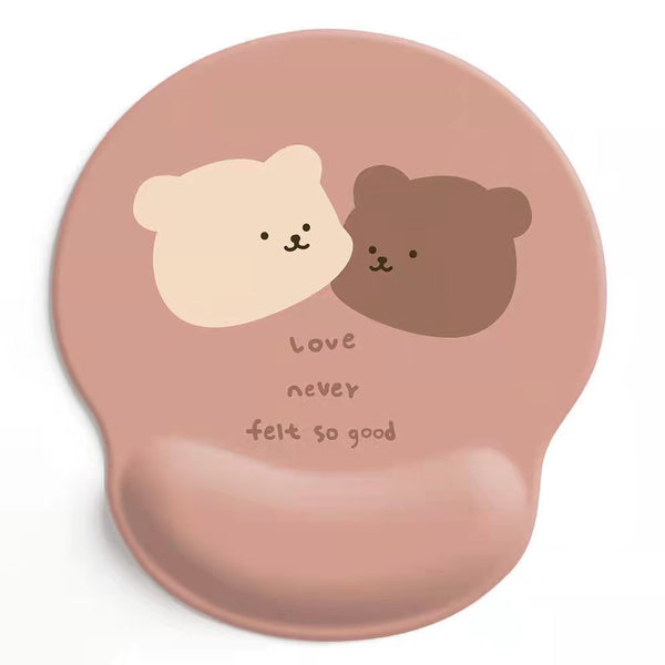 Bear mouse pad wrist mouse pad girls soft pad cute wrist pad 3d silicone wrist pad hand rest
