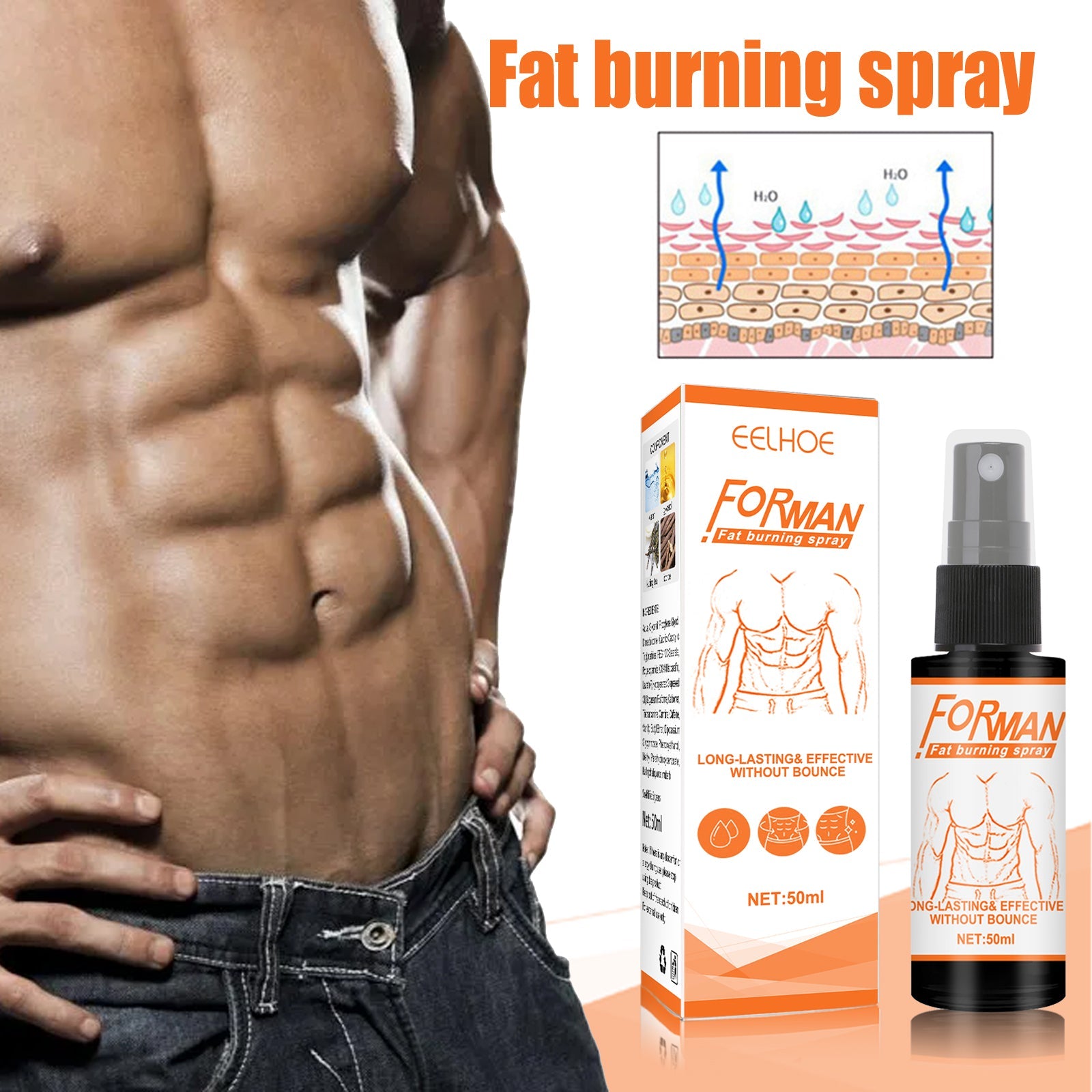 Men's Abs Spray Vest Line Body Sculpting Cream Exercises Chest To Increase Muscle Body Care