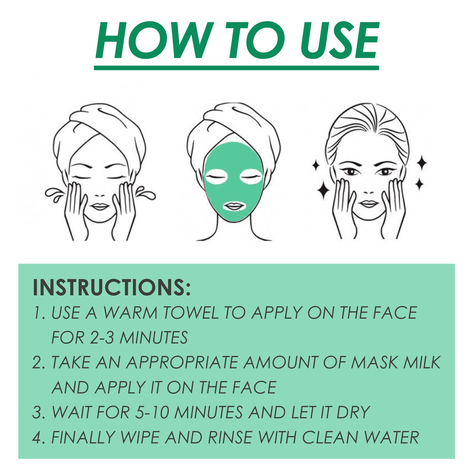 Facial Green Tea Vitamin Cleanse Mask, Facial Acne Deep Moisturizing Smear Delicate Pores Tender Skin
