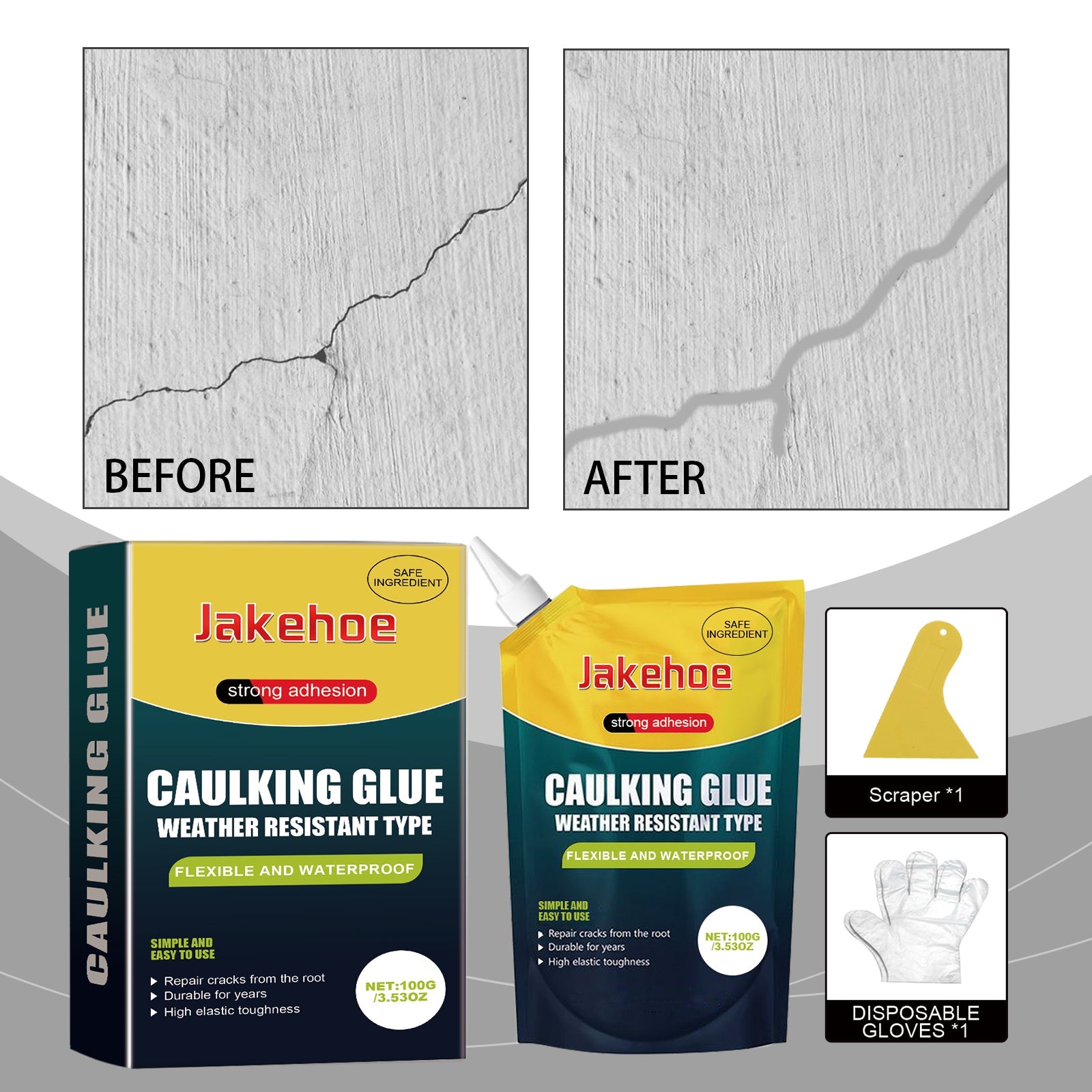 Concrete Crack Waterproof Repair Sealant, Ground Crack Outdoor Tile Crack Repair Adhesive