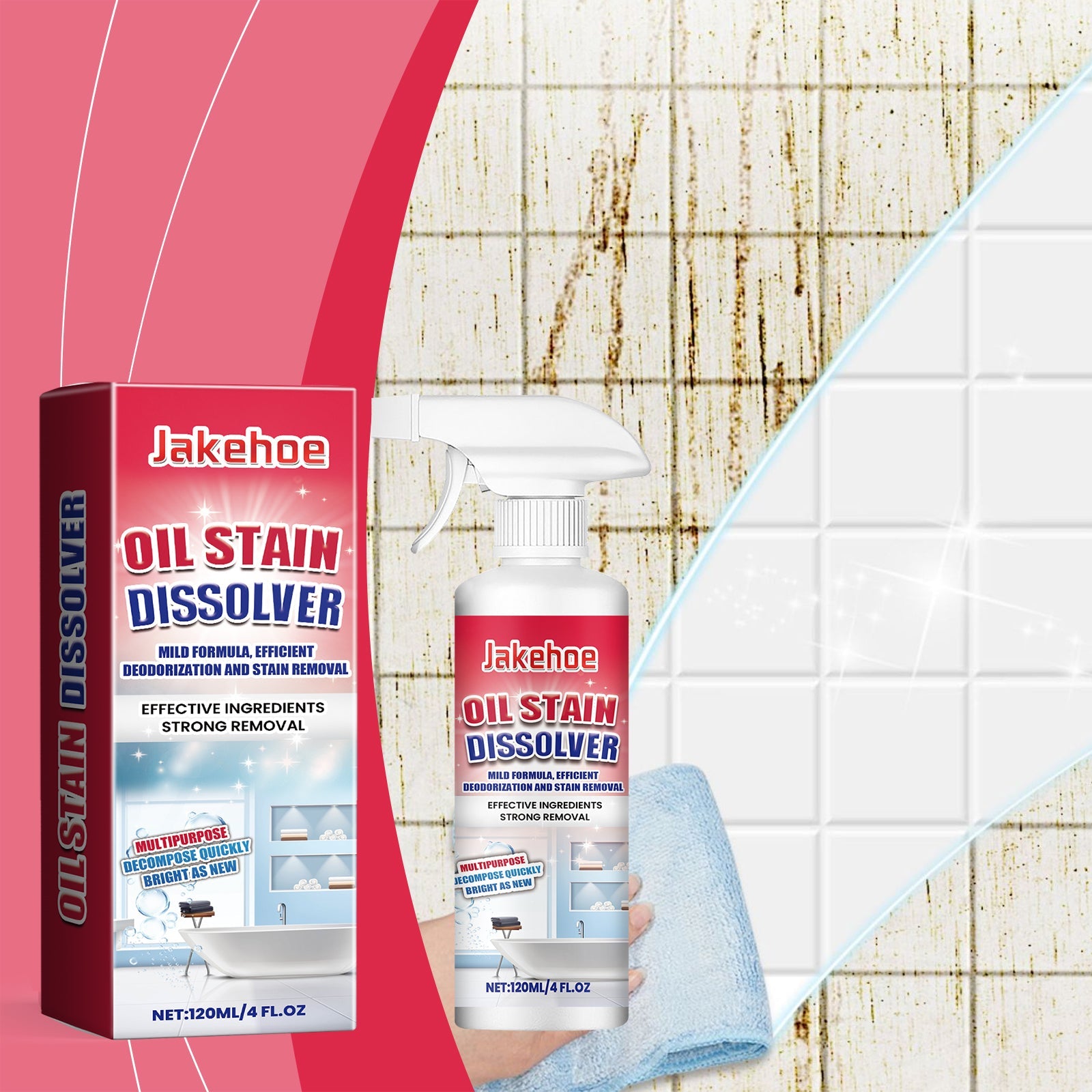 Dirt Dissolver Indoor Wall And Bathroom Tile Dirt Cleaning Multi-Effect Cleaning Spray