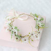 Fresh flower garland headwear hand woven fabric small daisy flower spring fairy outdoor hair accessory