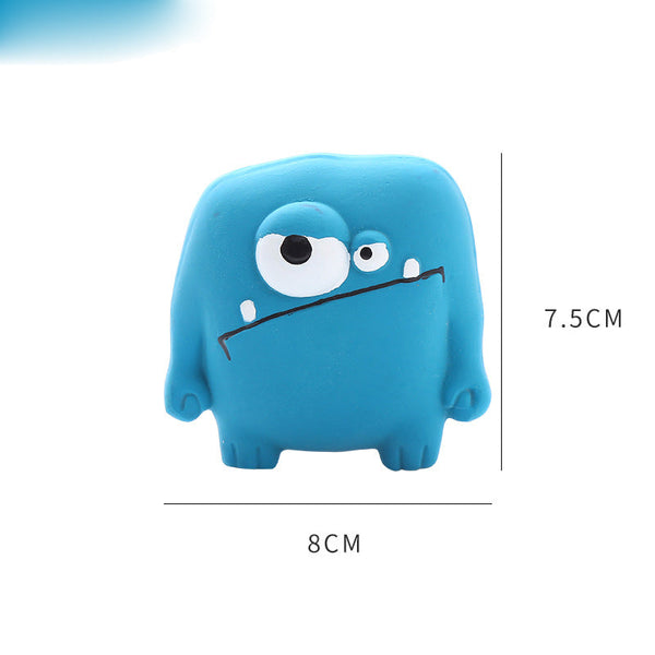 Cute Monster Shaped Latex Squeaky Dog Toy Durable and Easy to Clean Pet Toy