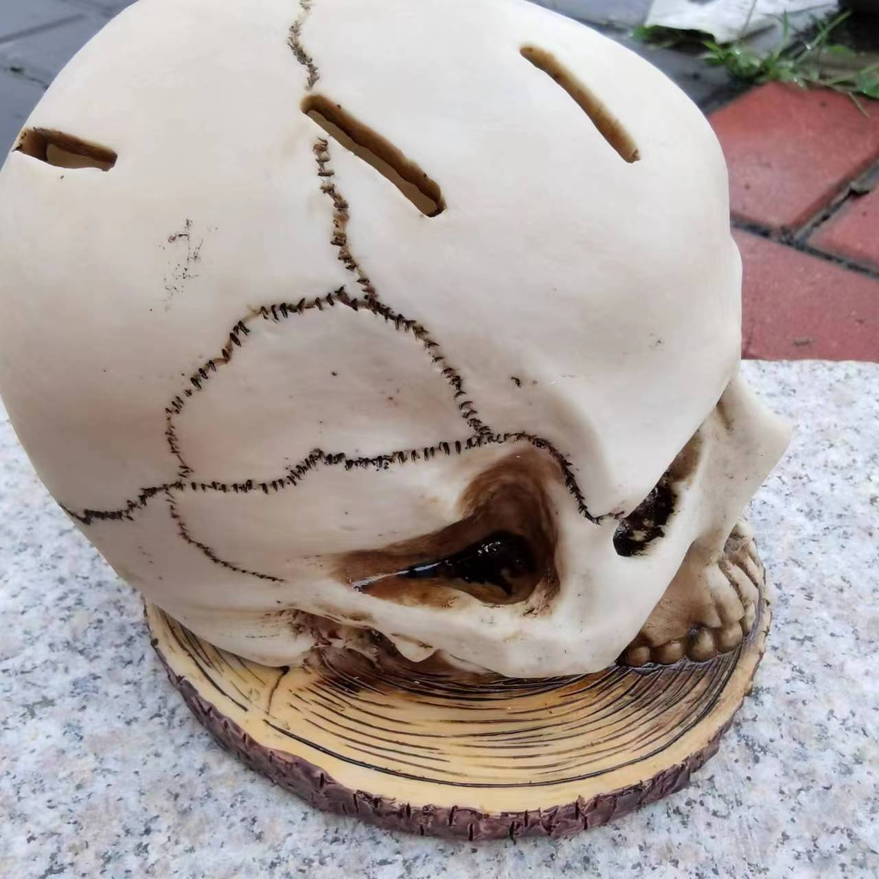 Decorative Halloween sculptures flower pots mummies creative crafts meditation skeletons