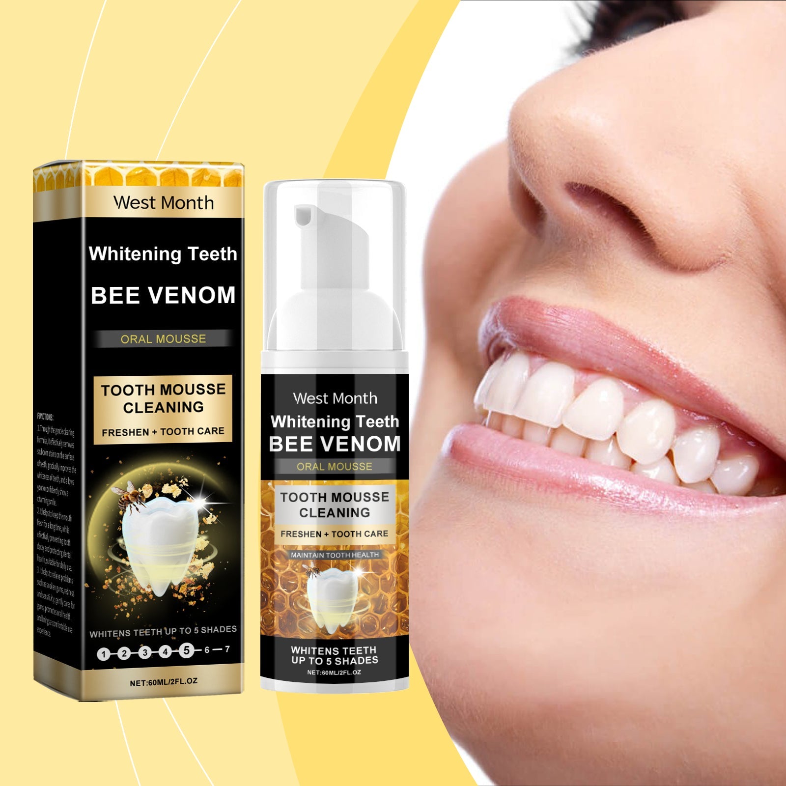 Tooth Cleaning Mousse Toothpaste Protects Tooth Enamel Daily Tooth Cleaning Yellow Tooth Dirt Toothpaste
