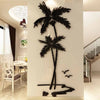 3D Coconut Tree Acrylic Mirror Wall Sticker For Children's Room Dining Room Living Room DIY TV Wall Background Home Decoration