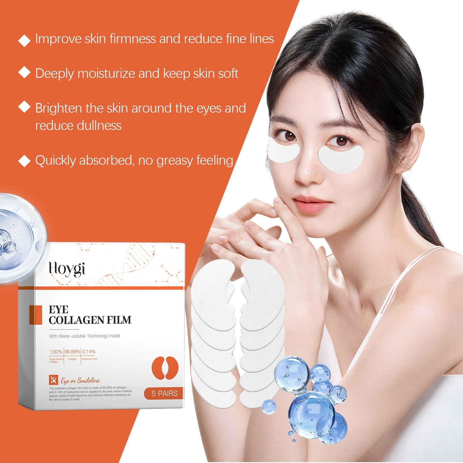Hydrolyzed Collagen Patch Eye Collagen Patch Improves Eye Bags Hydrating Eye Patch